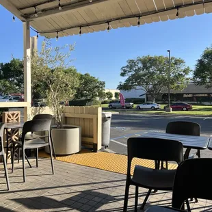 outside