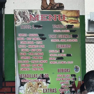 pizza, menu