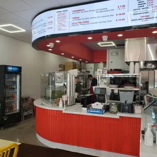 the inside of a restaurant