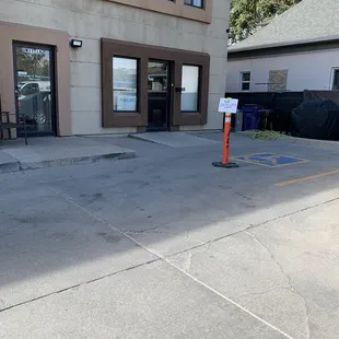 the entrance to the restaurant
