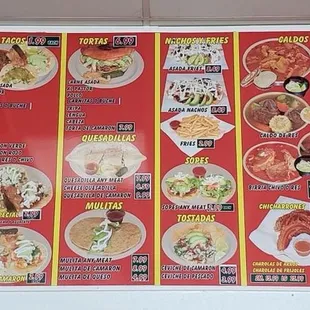 ramen and noodles, menu