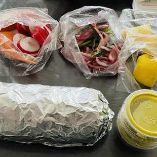 Asada burrito with all the fixins