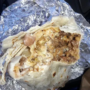 Carne asada super burrito