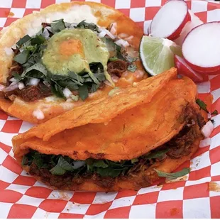 Quesibirria and taco dorado
