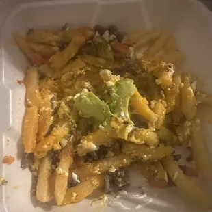 a close up of a container of food