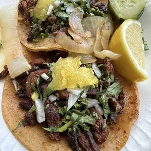 Tasty tacos. $2.50 each and worth it.!