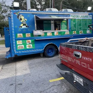 Taco truck, menu