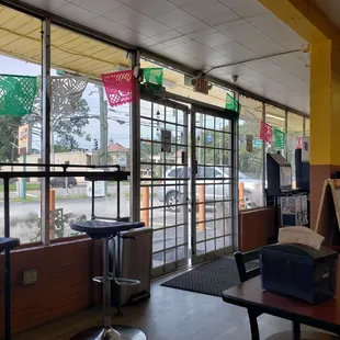 the inside of a restaurant