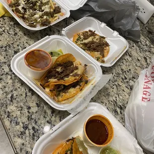 3 Quesabirria Tacos X2 and Carne Asada Fries