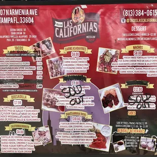Food menu.