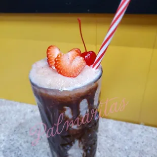 Here we have a dirty strawberry banana!