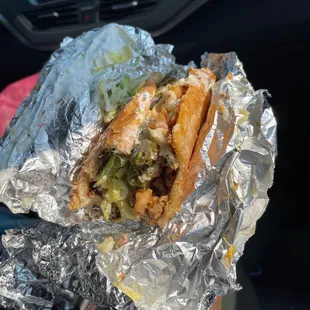 Chicken torta w/ jalapeños