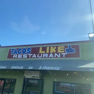 the front of a restaurant