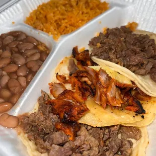 a variety of mexican food