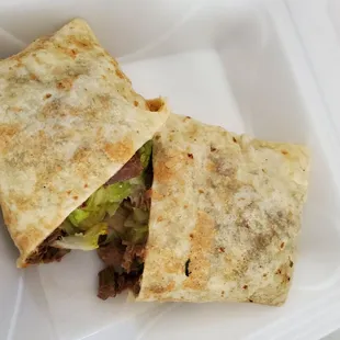 Steak burrito
