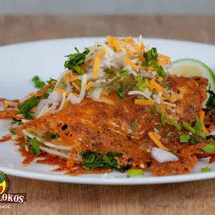 a plate of mexican food