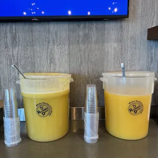 Aguas frescas (pineapple &amp; mango)