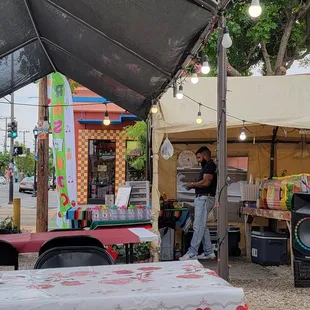 Drinks guy with at least 7 types of drinks