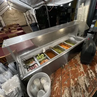 Salsas the orange one was my favorite