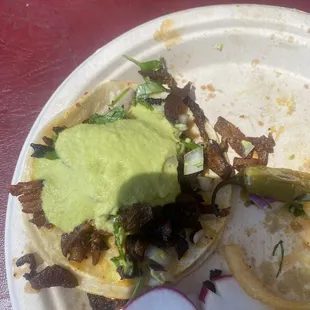 Tacos al pastor la carne estaba dura