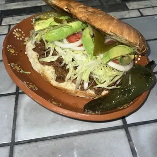 Al pastor torta.