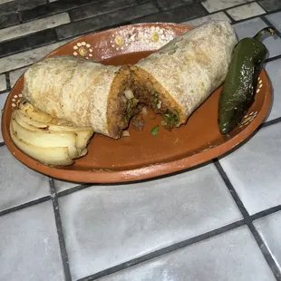 Asada burrito.