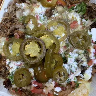Nachos with shredded beef 7-10-21