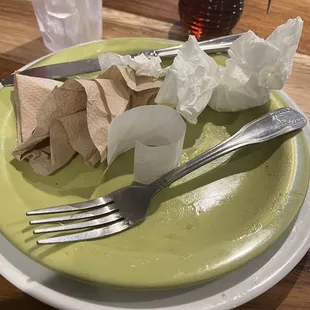 Empty plates. It was so good