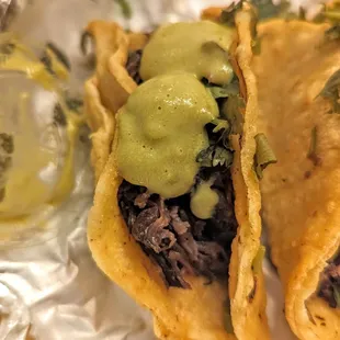 Barbacoa Tacos + Salsa Verde