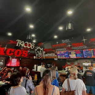 Inside the restaurant