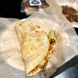 Chicken quesadilla - delicious!