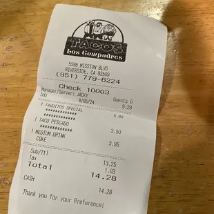 Receipt