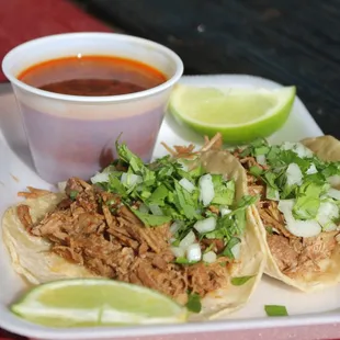 Birria Tacos with a delicious side of its juice
