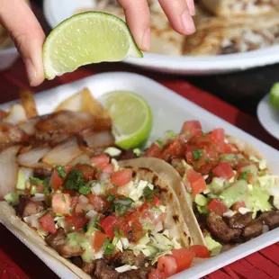 Tacos with Carne Asada