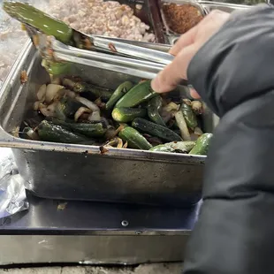 a person preparing food