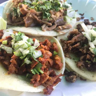 Pastor, Carnitas, and Asada. Mmmmmmmmmm!!
