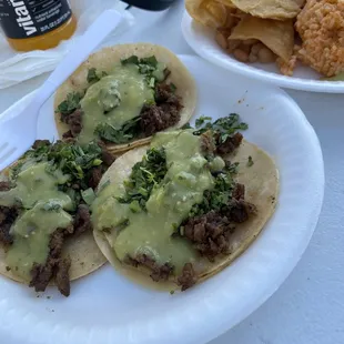 Street tacos rice and beans  They did Catering for a party I went too.!