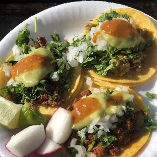 Tacos de asada, pastor y pollo!