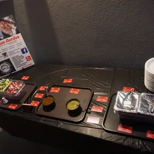 Nice set up! We make your event look and taste great! Call us now for a free quote.