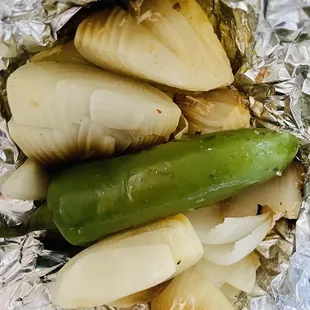 Grilled onions and jalapeño!