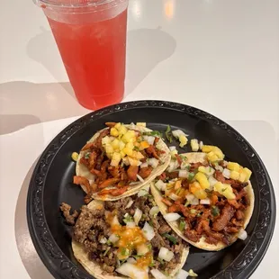Al Pastor &amp; Carne Asada tacos
