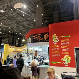 people eating at tables