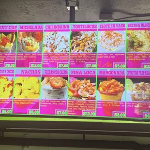 Sides menu