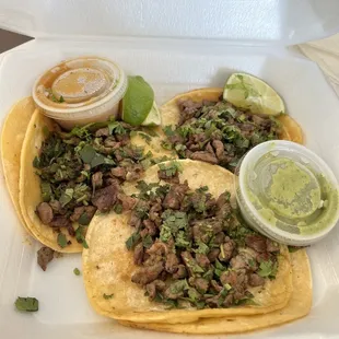 Asada (grilled steak) tacos