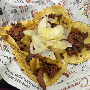 $1 tacos de trompo con piña! Que ricos!!