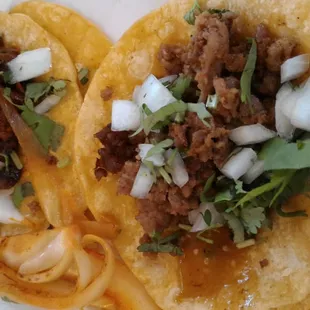Pork and chorrizo tacos