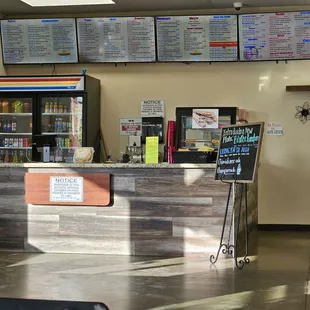 order at the counter...take a number