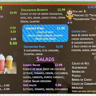 Kids meals &amp; Asada Fries