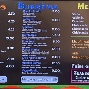 Updated menu 10/4/22