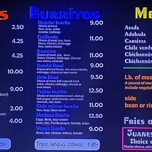 Updated Menu Oct. 2022